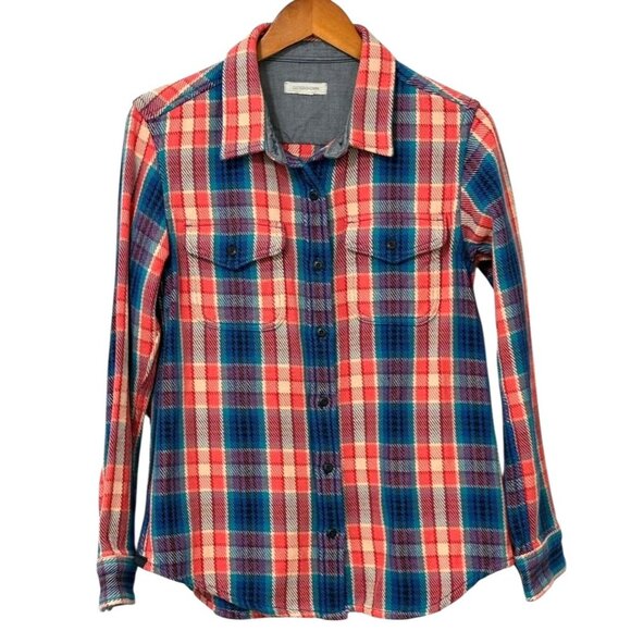 Outerknown Tops - Outerknown Womens Blanket Shirt Organic Cotton Plaid Colorful Outdoor Size XS/S